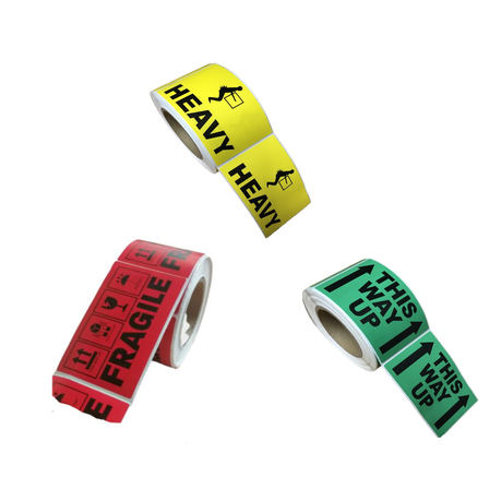 TheClip-Fragile-ThisWayUp-Heavy Shipping Labels Stickers bundle-(Pack of 3)
