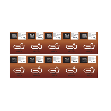45 Up Labels Self Adhesive A4 Size - 100 Sheets - The Clip-Bundle(10 Packs)