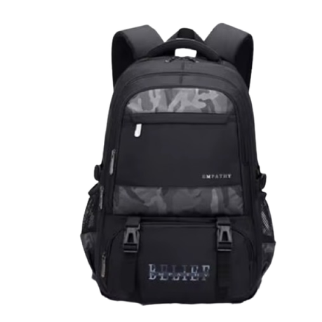 TheClip-Backpack CamoPrints School Outdoor Travel Bag lightweight LaptopBag - Black