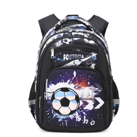 Schoolbags Cartoon Print Waterproof Large Capacity Kids Backpacks - NavyBlue