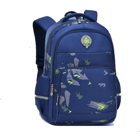 School bags Orthopedic Waterproof school backpack High School Student - NavyBlueGrey